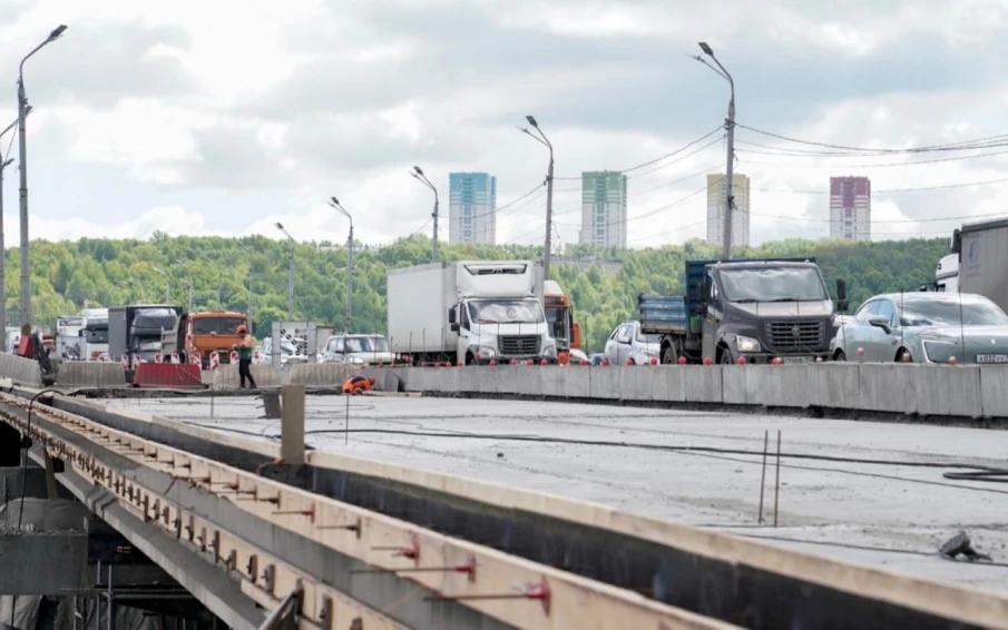 Первый этап ремонта Мызинского моста уже выполнен на 70%