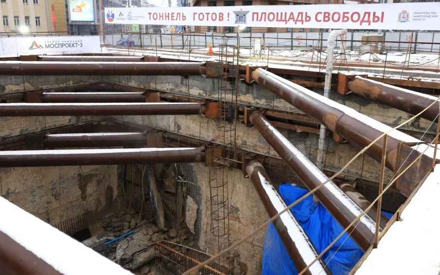 В Нижнем Новгороде завершена проходка второго тоннеля от станции «Сенная» до станции «Площадь Свободы»