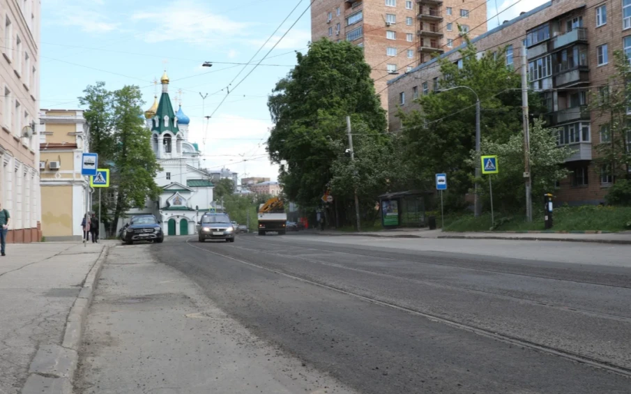 Замена трамвайных путей завершилась в Нижнем Новгороде на улице Добролюбова
