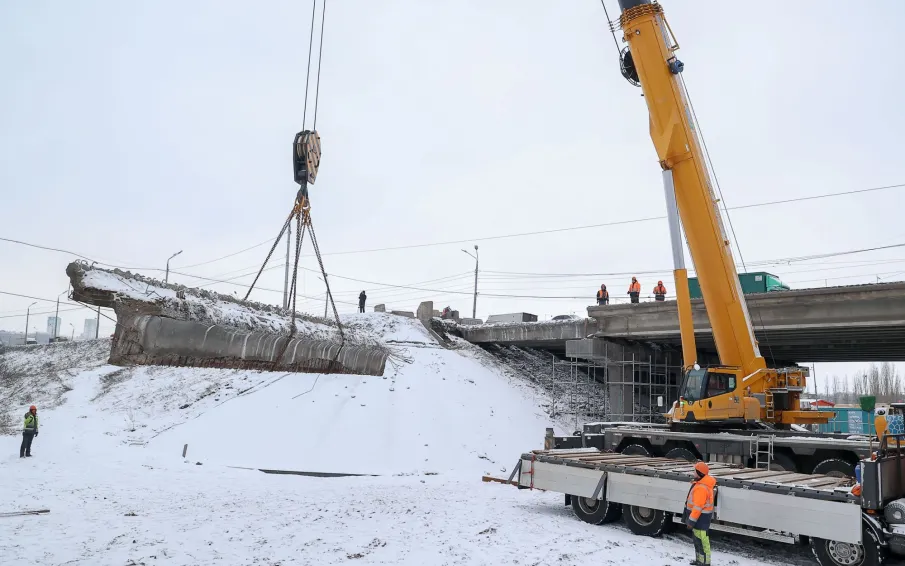 В Нижнем Новгороде первый этап капитального ремонта путепровода у Мызинского моста вошёл в активную фазу